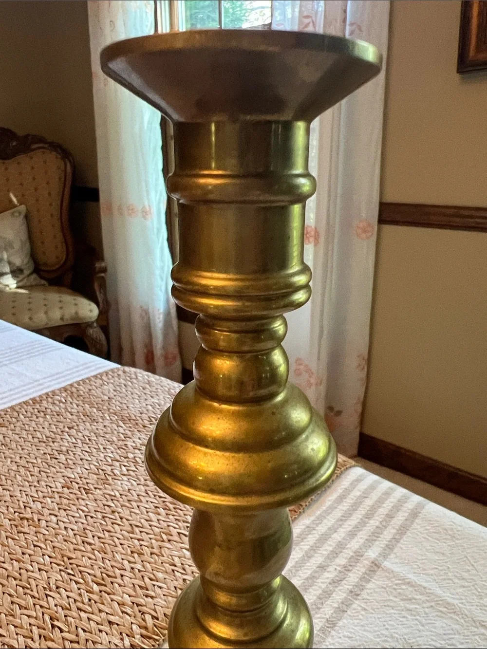 Vintage Solid Brass Candlestick Holder.